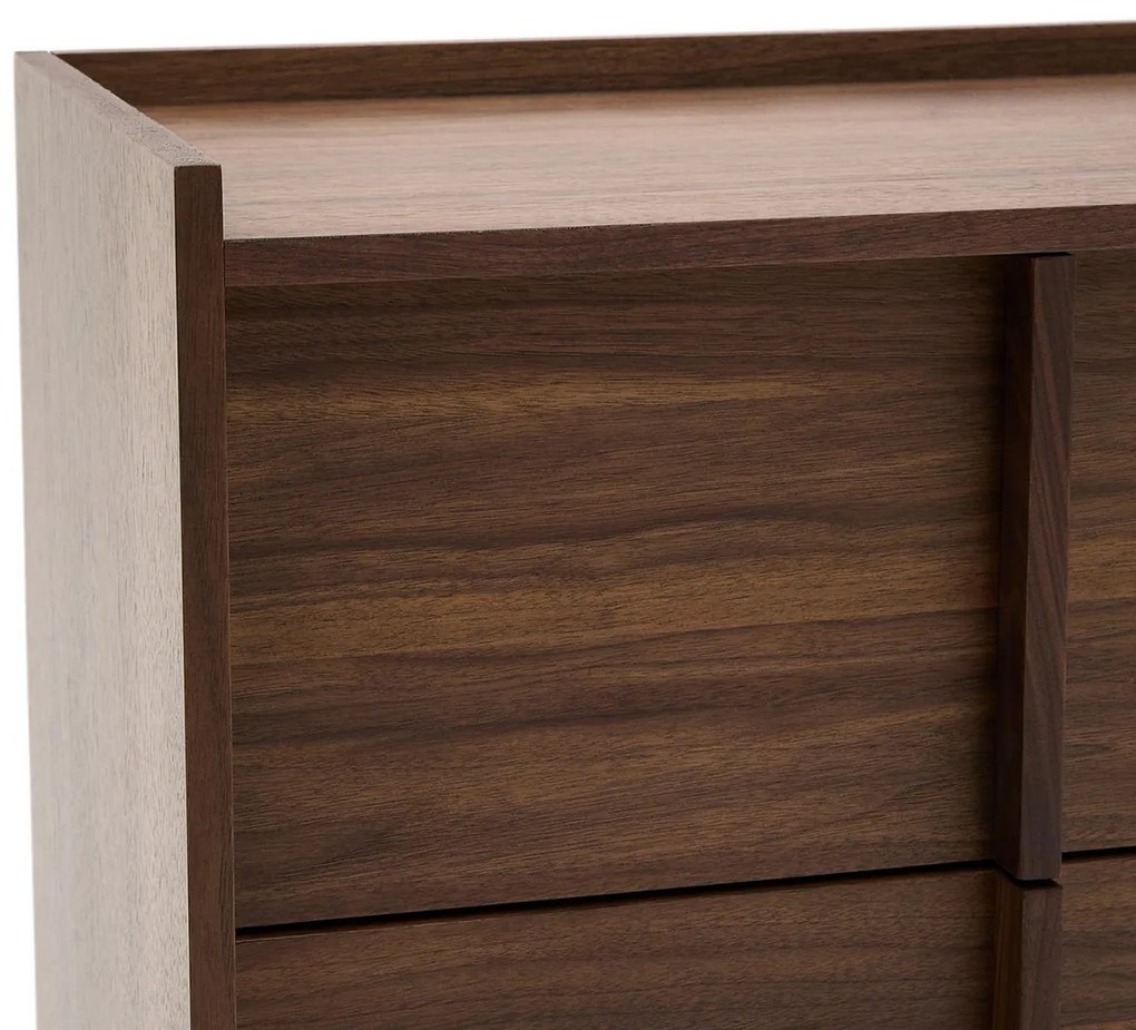 Kave Home Onix Walnoot Ladenkast Japandi - 100x50x78cm.