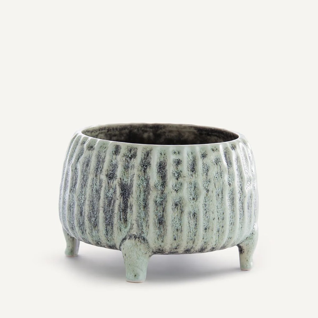 Bloempot van keramiek, H12,5 cm, Zira