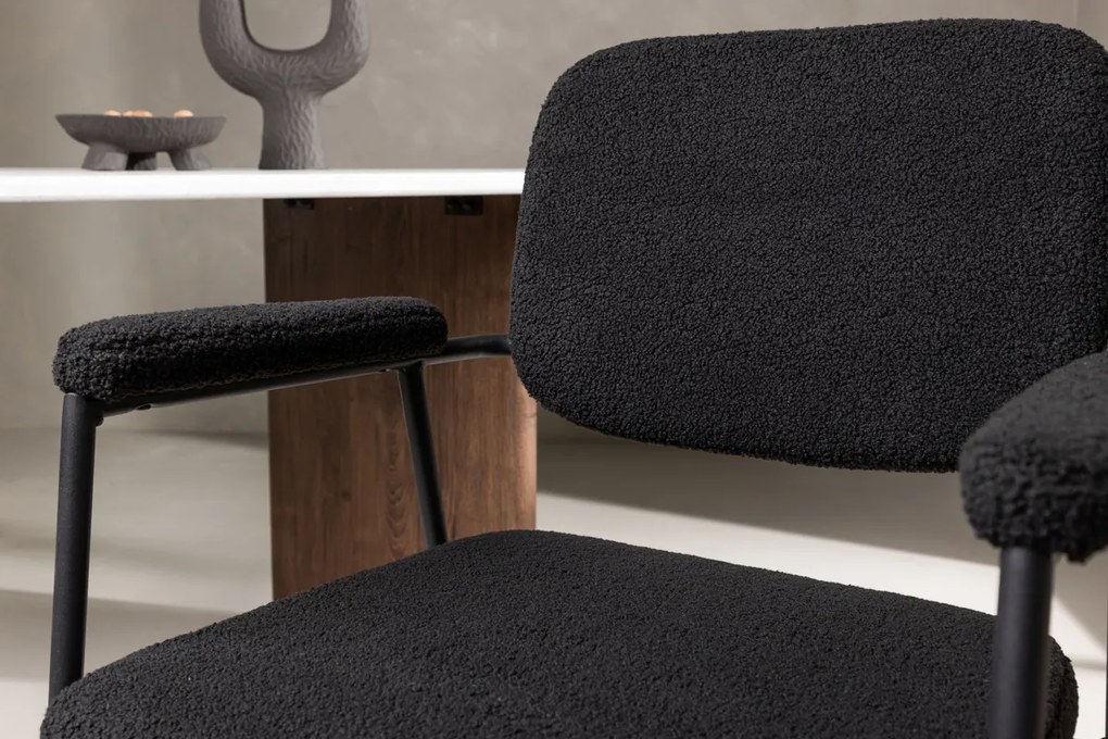 Jörn Eetkamerstoel - Gustav - Zwart - Fluweel - Jörn