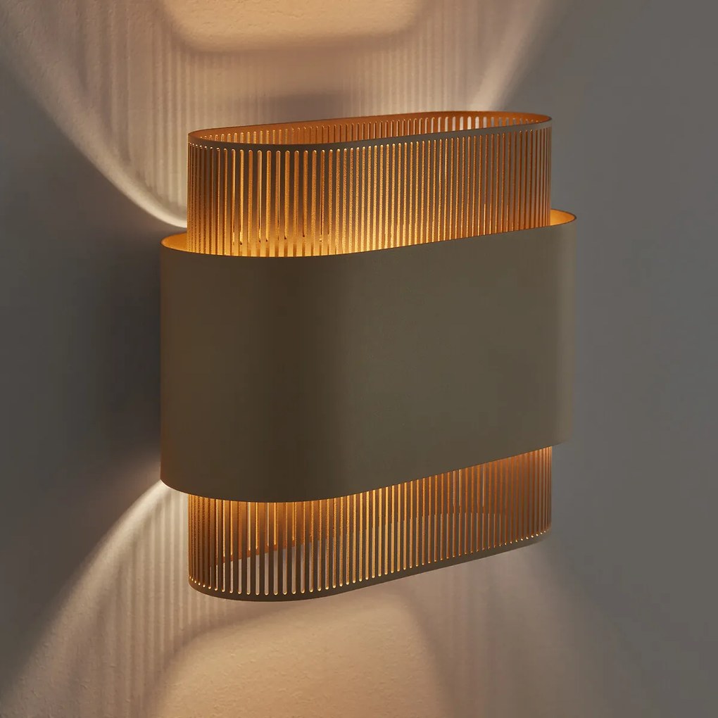 Dubbele wandlamp in metaal, Leila
