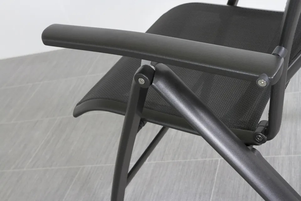 Kettler Legato Curve/Cubic 4-persoons verstelbare tuinset 160x95 cm. - Antraciet