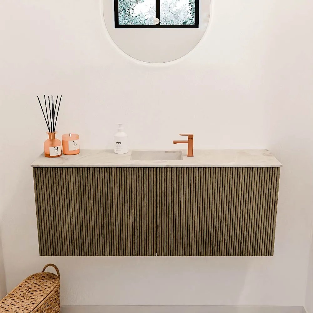 Mondiaz Joya DLux 100cm toiletmeubel dusk met wastafel faye midden 1 kraangat frappe