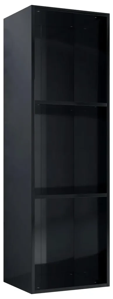 vidaXL Boekenkast/tv-meubel 36x30x114 cm bewerkt hout hoogglans zwart