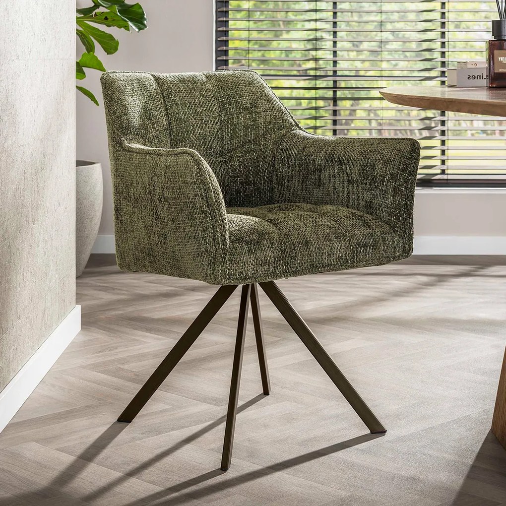 Draaibare Eetkamerstoel Groen