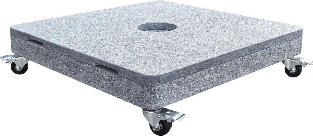 AVH parasolvoet 170 kg Hacienda / Siesta met 4 wielen robuust graniet  (6,4x6,4)