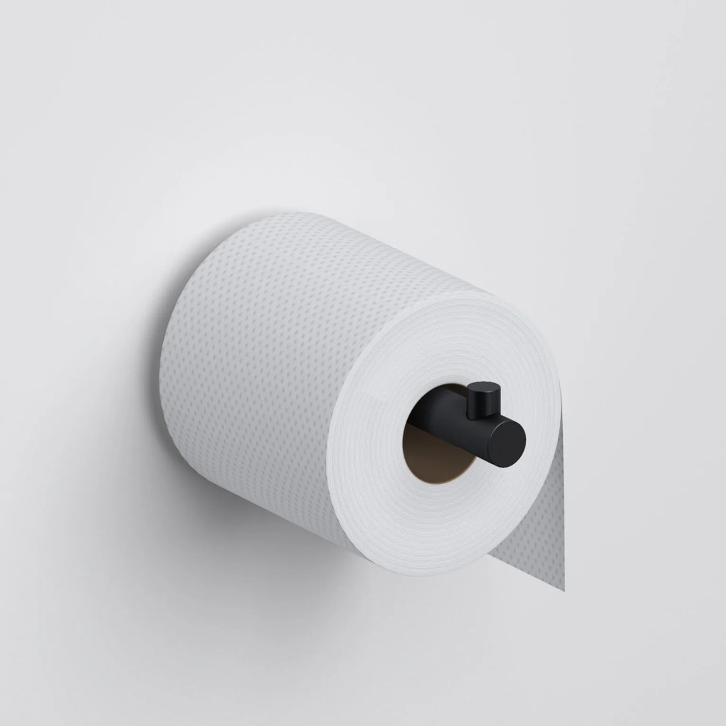 Clou Kaldur toiletrolhouder recht zwart mat