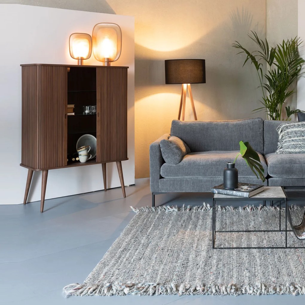 Design Wandkast Walnoot - 100x45x140cm.