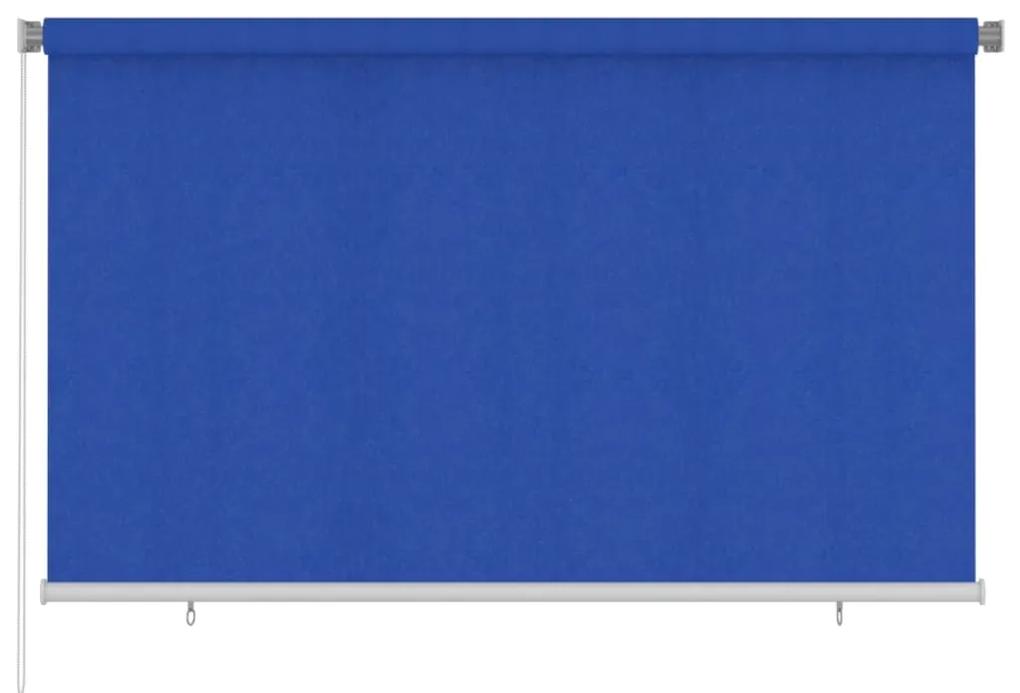 vidaXL Rolgordijn voor buiten 240x140 cm HDPE blauw