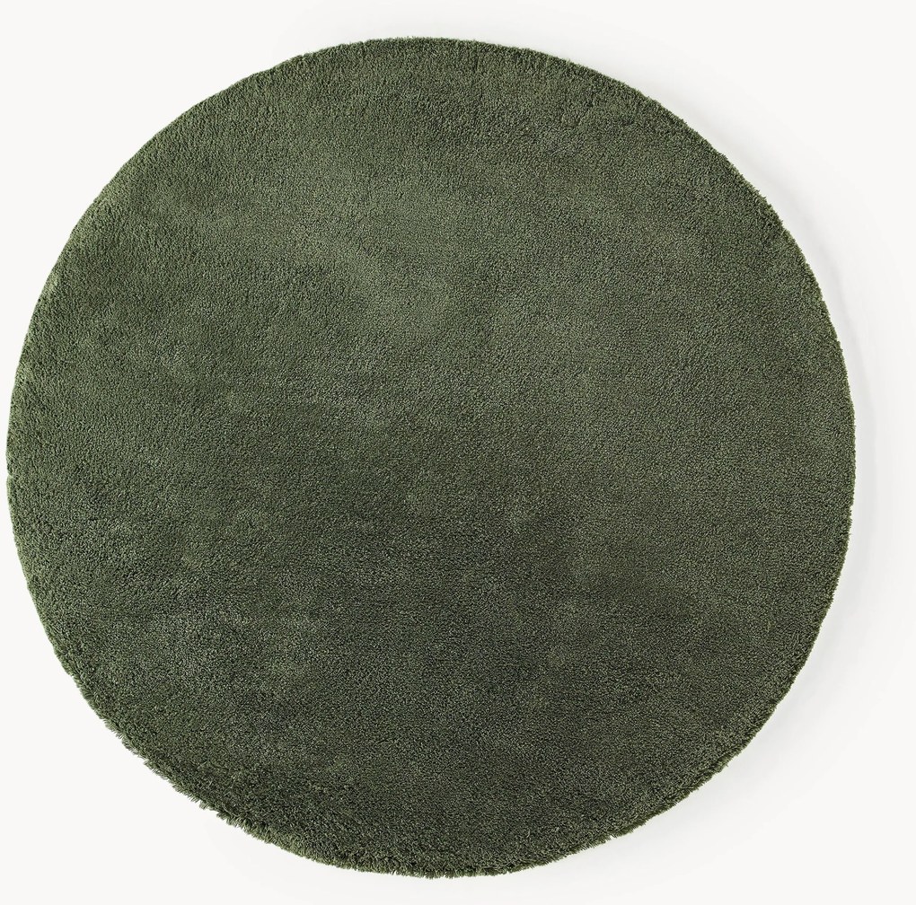 Pluizig rond hoogpolig vloerkleed Leighton