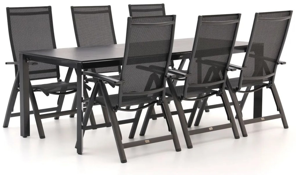 Bellagio Avenza/Sestino 220cm dining tuinset 7-delig verstelbaar