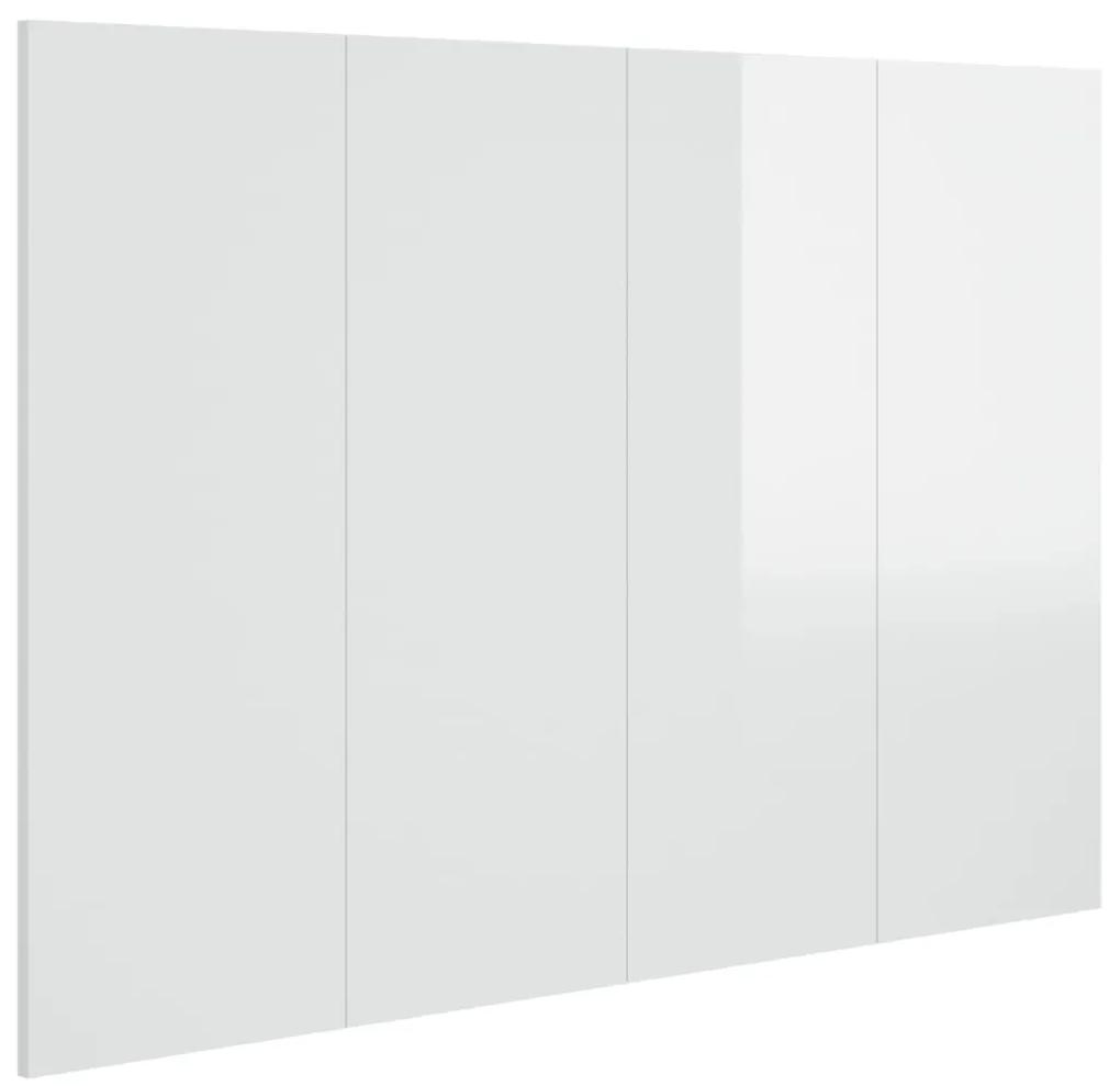 vidaXL Hoofdbord 120x1,5x80 cm bewerkt hout hoogglans wit