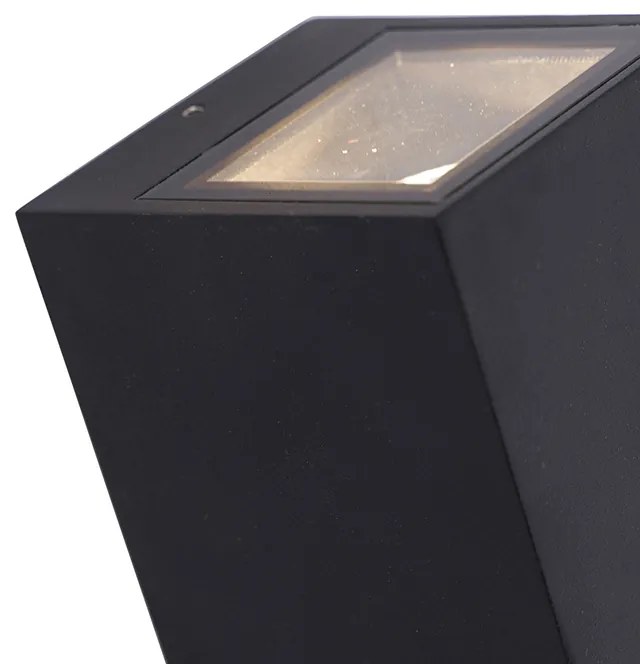 Buitenlamp Moderne wandlamp zwart 2-lichts GU10 AR70 IP54 - Baleno Modern GU10 IP54 Buitenverlichting