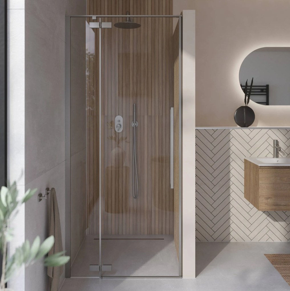 Saqu Trophy nisdraaideur incl. antikalk 80x203cm matt brushed