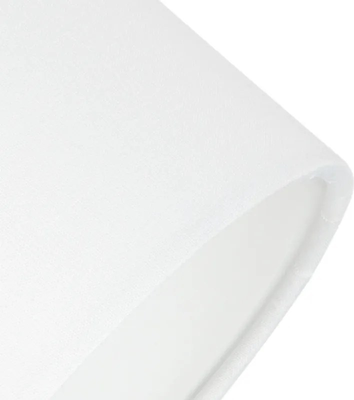 Moderne wandlamp staal met witte kap verstelbaar - Hetta