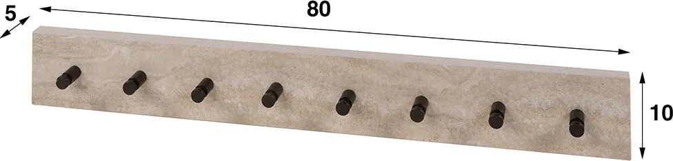 Kapstok Travertin En Brons 8 Haken