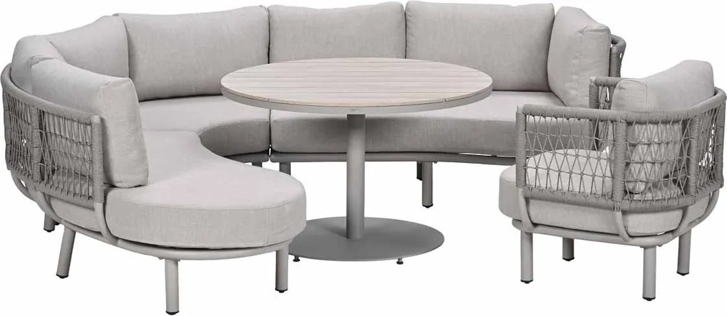 Garden Impressions Algarve lounge dining set 5-delig - urban sand