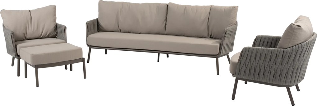 Cannes stoel bank loungeset 4 delig organic terre Taste 4SO