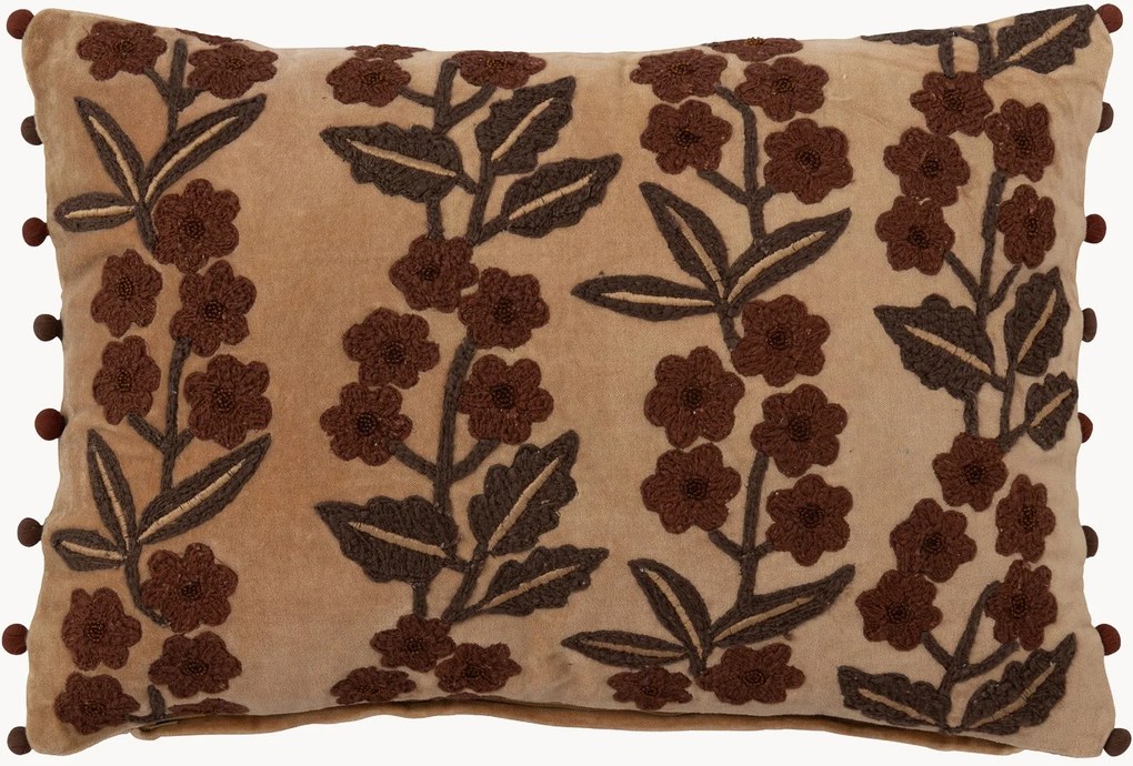 Decoratief katoenen kussen Flowers and Leaves