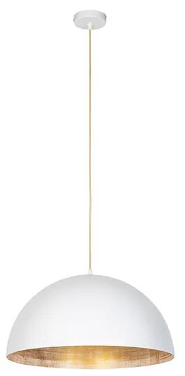 Industriële hanglamp wit met goud 50 cm - Magna Eco Industriele / Industrie / Industrial, Modern E27 rond Binnenverlichting Lamp
