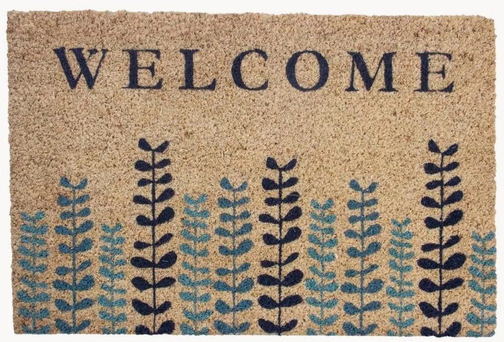 Handbeschilderde kokos deurmat Welcome