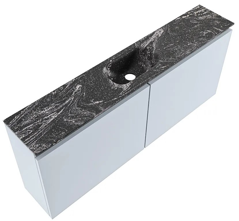 Mondiaz Ture DLux toiletmeubel 120cm clay met wastafel lava midden zonder kraangat