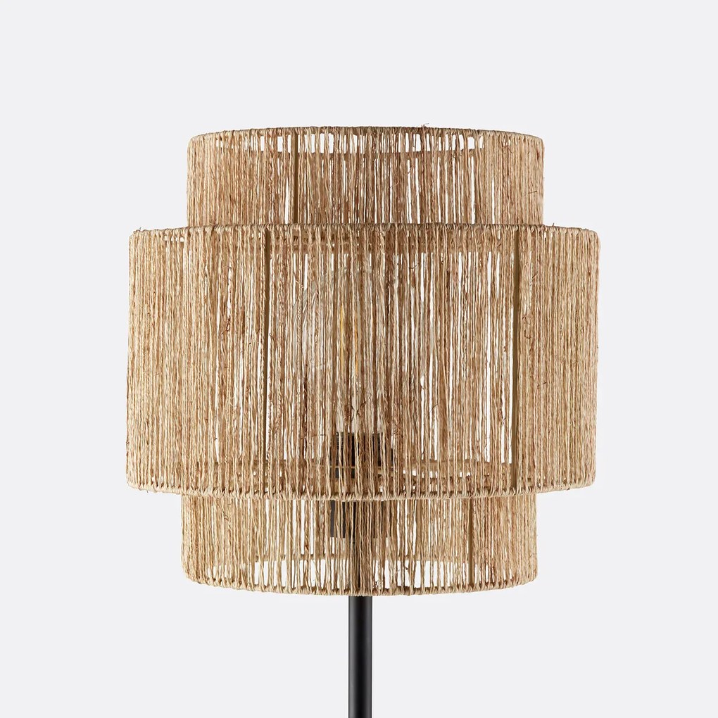 Staande lamp in ijzer en hennep, Yaku