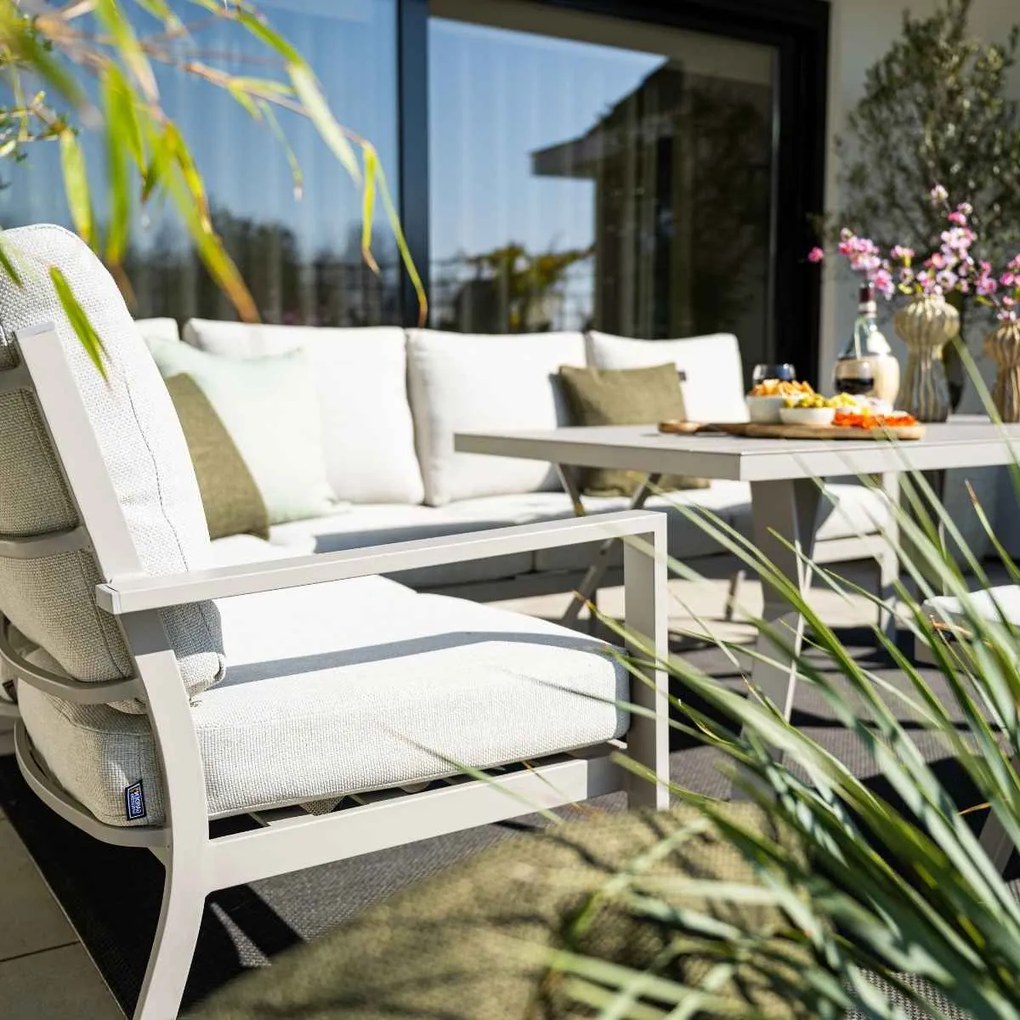 Garden Impressions Senja lounge dining set 3-delig links - valley sand
