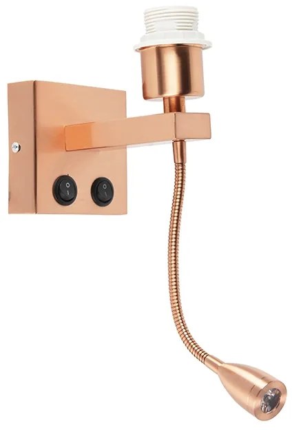 Moderne wandlamp koper met flexarm - Brescia Combi