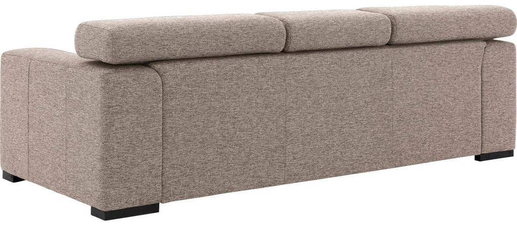 Goossens Bank Nora beige, stof, 3-zits, stijlvol landelijk