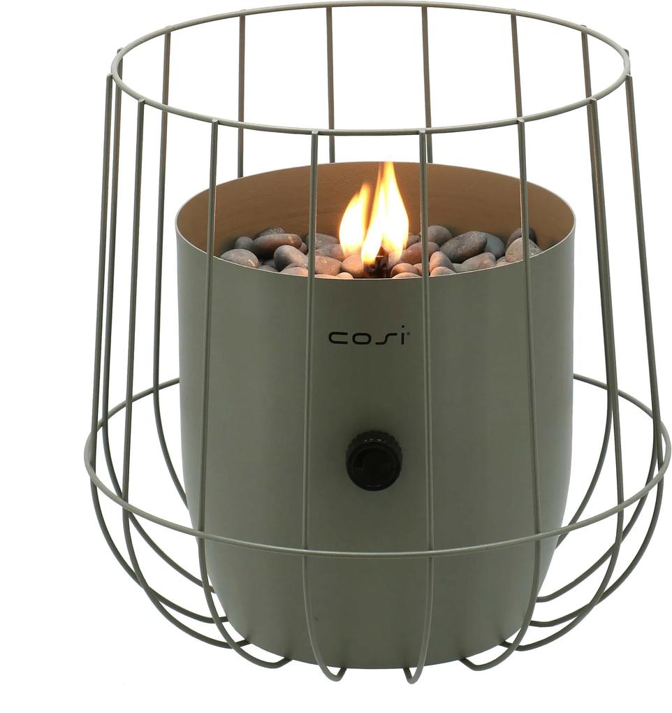 Cosi fires Cosiscoop Basket gaslantaarn Ø26xH31 cm - olijf groen