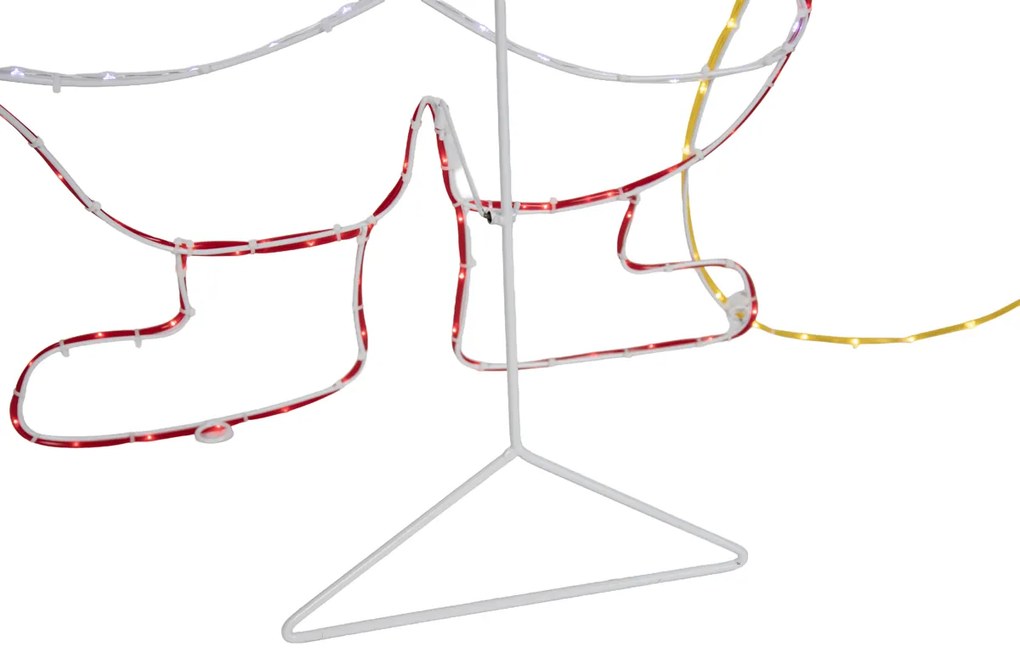 Kerst vloerlamp kerstman 117cm incl. LED met timer IP44 - Pax