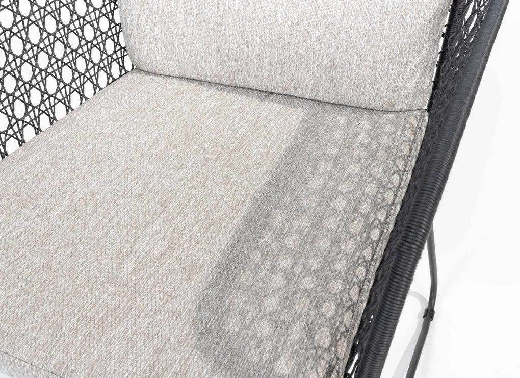 4 Seasons Outdoor Aprilla tuinset antraciet met Montana barrel shape tafel HPL slate antraciet 280 x 113 cm * Sale * Tuinset   antraciet weerbestendig