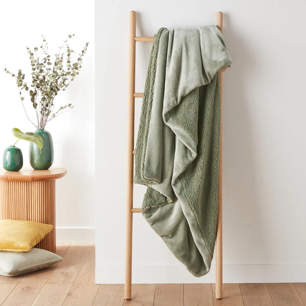 Fleece plaid/schapenvacht effect, Maxine