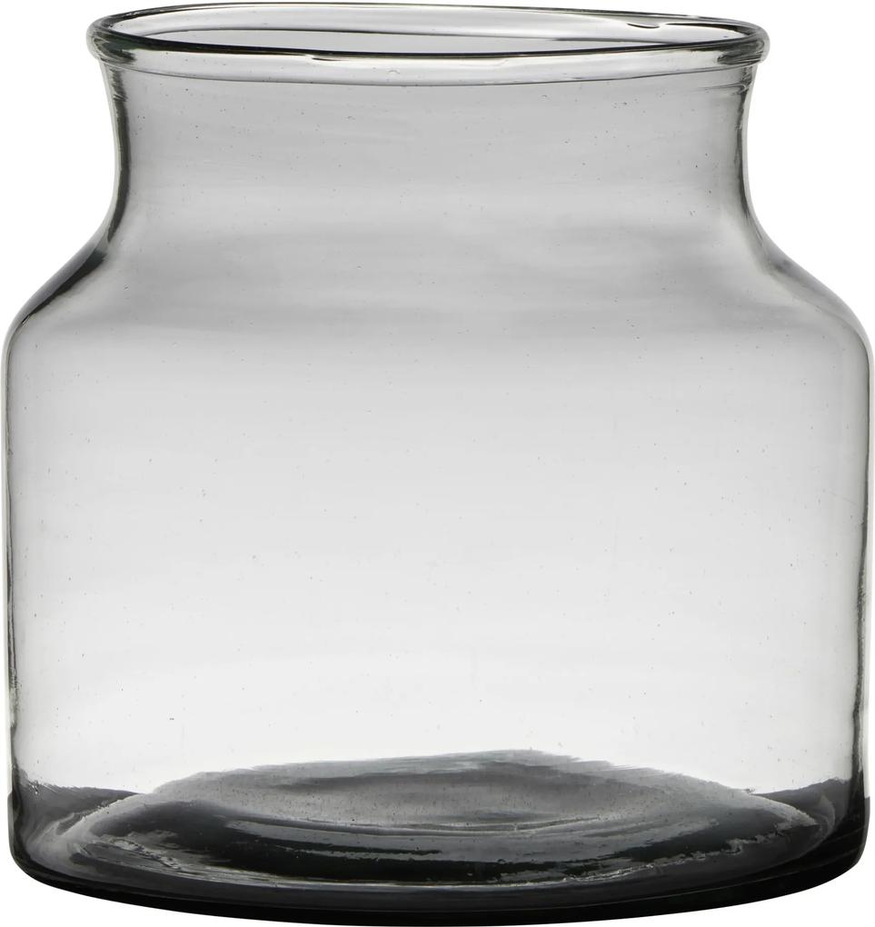 Vaas type Melkbus H22,5 D18 Handgemaakt Recycled Glas