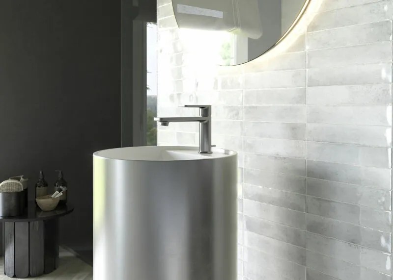 Jabo Kalon wandtegel wit 5x25cm glans