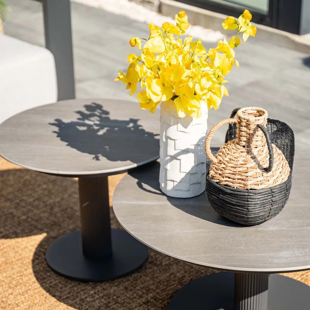 Garden Impressions Liam loungetafels - donker grijs - centostone Napoli sand