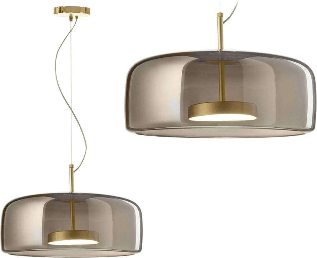 Hangende glazen plafondlamp grijs APP614-1CP