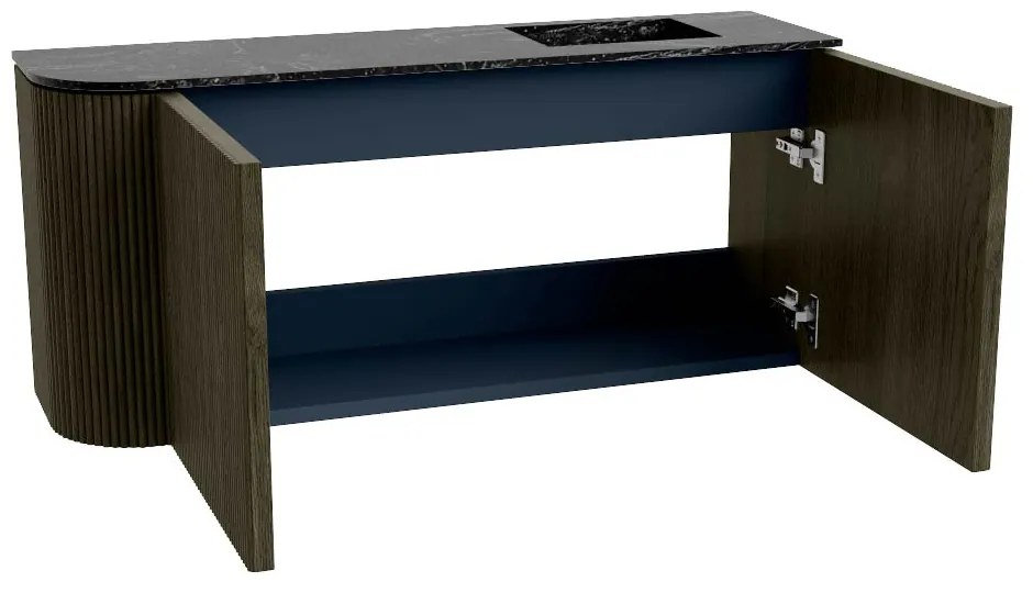 Mondiaz Joya DLux 90cm toiletmeubel ronding links shadow met wastafel faye rechts zonder kraangat lava