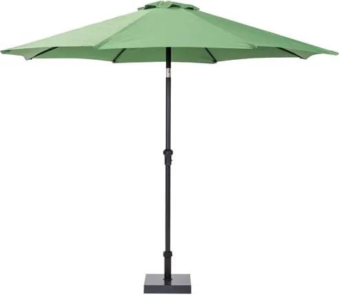 ALU Parasol zonder parasolvoet groen H 240 cm; Ø 3 cm