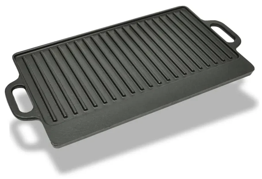 vidaXL Grillplaat dubbelzijdig 50x23 cm gietijzer