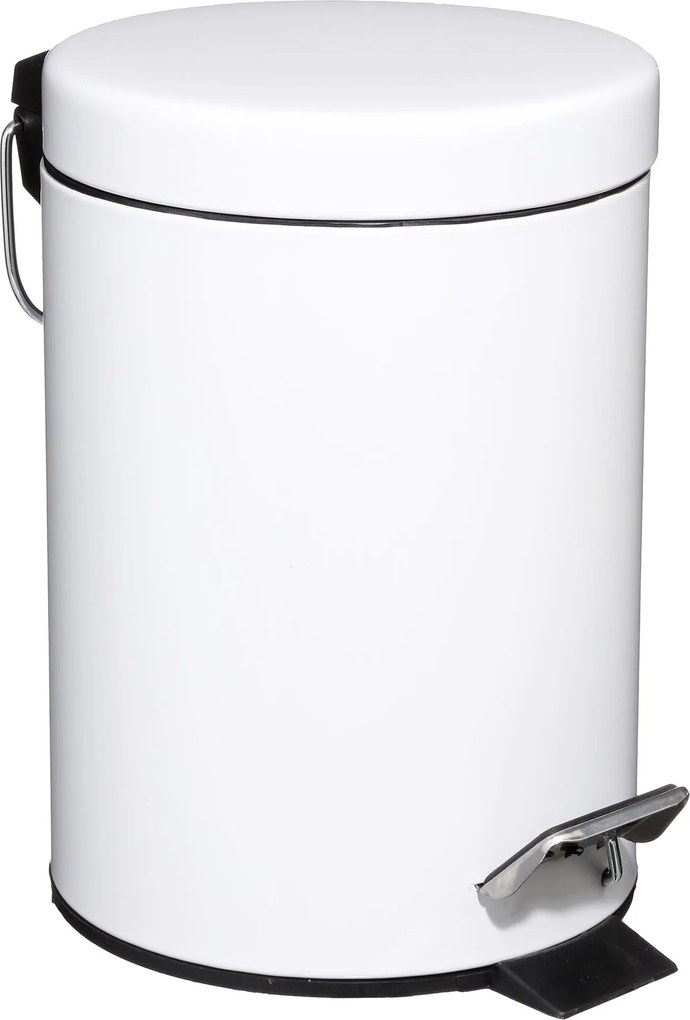 5Five Colorama Pedaalemmer - 3 Liter - Wit - Metaal