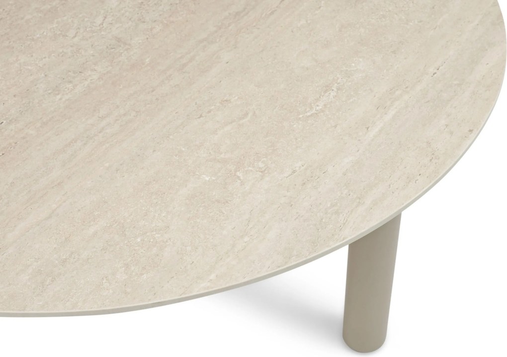 Tuinset Ronde Tuintafel 4 personen Rope Zand/Beige 4 Seasons Outdoor Calma/Trino