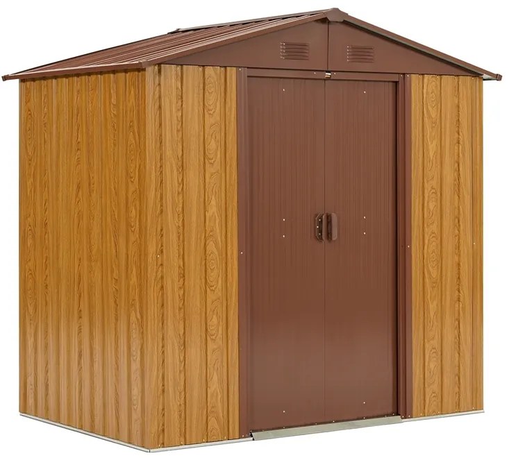 Metalen tuinhuisje Helsinki 1,9 x 1,3 m Store Boss bruin