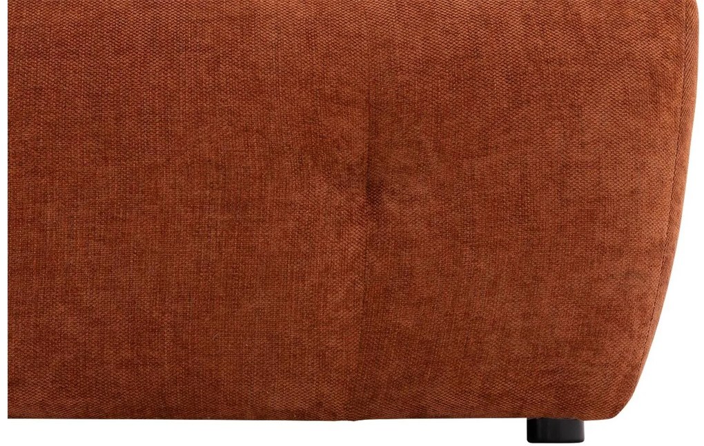 Goossens Excellent Bank Kubus - 40 X 40 Cm Stiksel rood, stof, 1,5-zits, modern design met chaise longue links