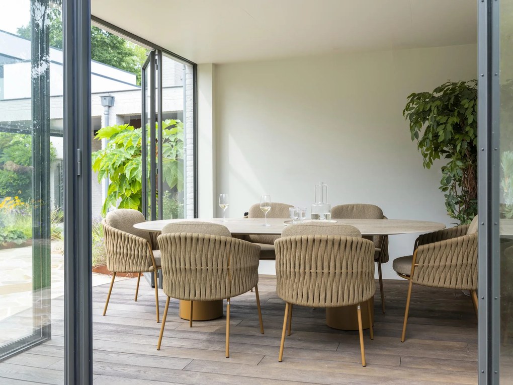 4 Seasons Outdoor Molina tuinstoel amber SALE Tuinstoel beige weerbestendig