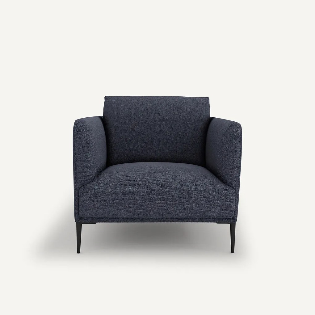 Fauteuil in gemêleerde badstof, Oscar, Emmanuel Gallina