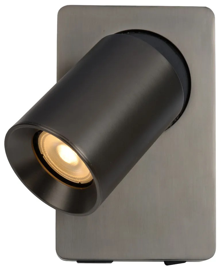 Lucide Nigel wandlamp 1x 5W gunmetal