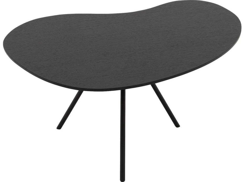 Goossens Salontafel Zyan organisch, hout eiken zwart, modern design, 76 x 36 x 69 cm
