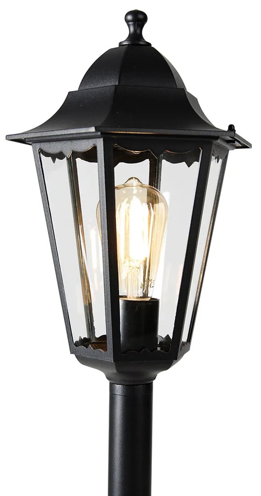 Smart staande buitenlantaarn zwart 120 cm incl. Wifi ST64 - New Orleans Klassiek / Antiek E27 IP44 Buitenverlichting