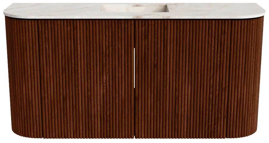 Mondiaz Joya DLux 85cm toiletmeubel ronding links/rechts ruby met wastafel faye midden zonder kraangat frappe